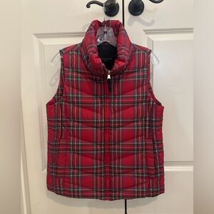 NWT Talbots tartan plaid puffer vest